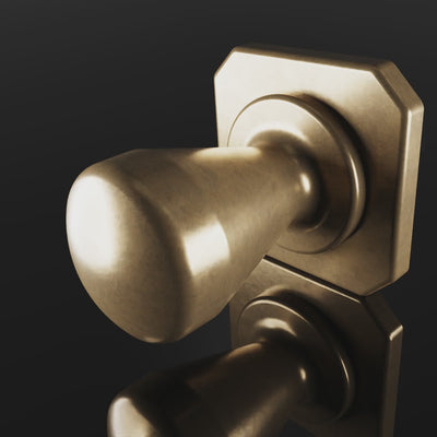 Lexham Cabinet Knob with Baseplate design video — shown in Aged Brass (Heritage reference) — Capramont & Co