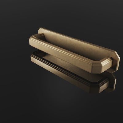 Egerton Handle with Baseplate - P1B design video — shown in Aged Brass (Heritage reference) — Capramont & Co