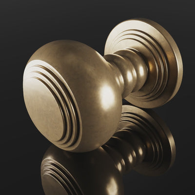 Brunswick Cabinet Knob design video — shown in Aged Brass (Heritage reference) — Capramont & Co