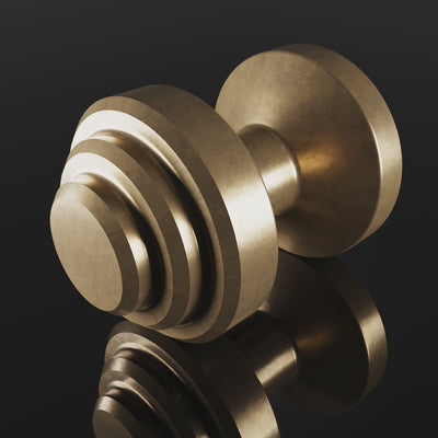Eccleston Cabinet Knob design video — shown in Aged Brass (Heritage reference) — Capramont & Co