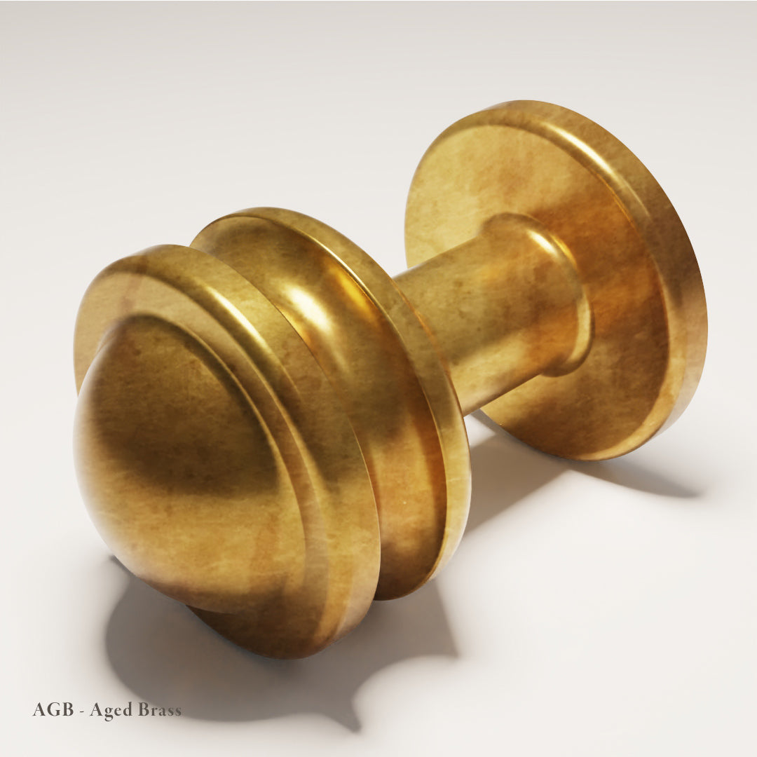 Varndell Cabinet Knob design reference in Aged Brass (Heritage) — Capramont & Co