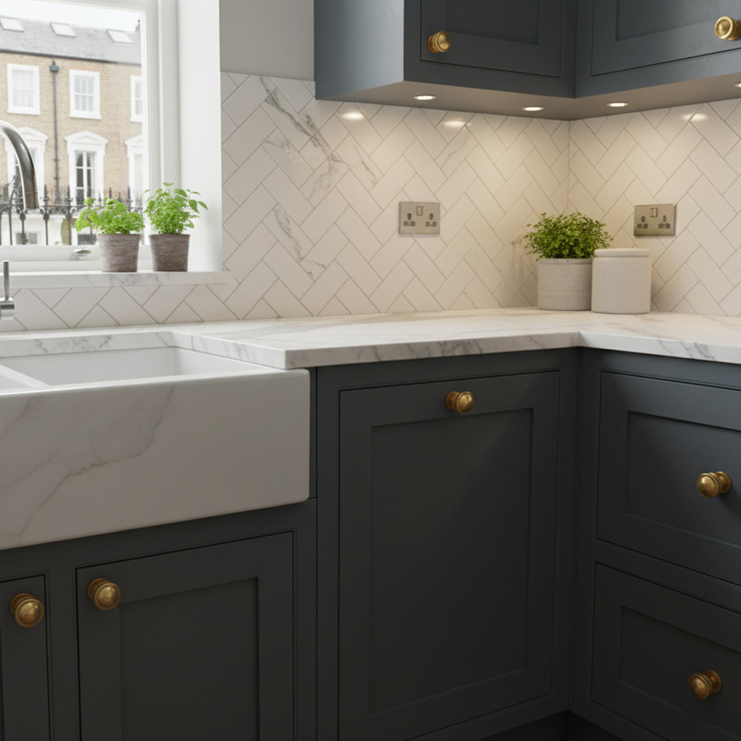Varndell Cabinet Knob design reference in Aged Brass (Heritage) — Capramont & Co