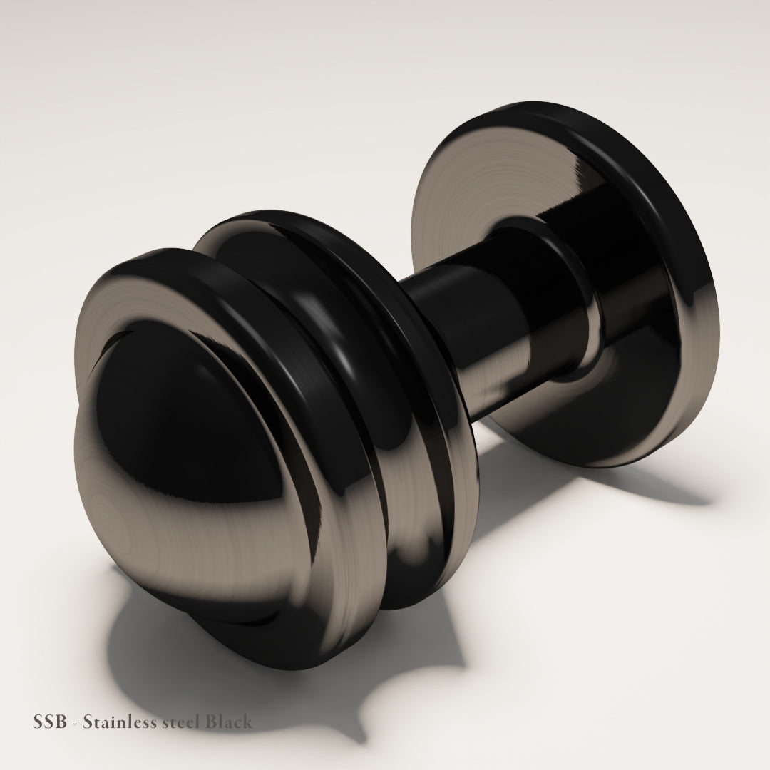 Varndell Cabinet Knob in Carbon-Coated Stainless Steel — Black — Capramont & Co