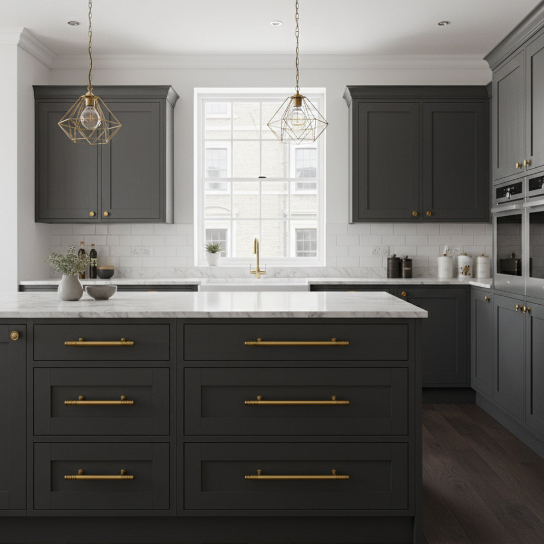 Varndell Cabinet Handle design reference in Aged Brass (Heritage) — Capramont & Co