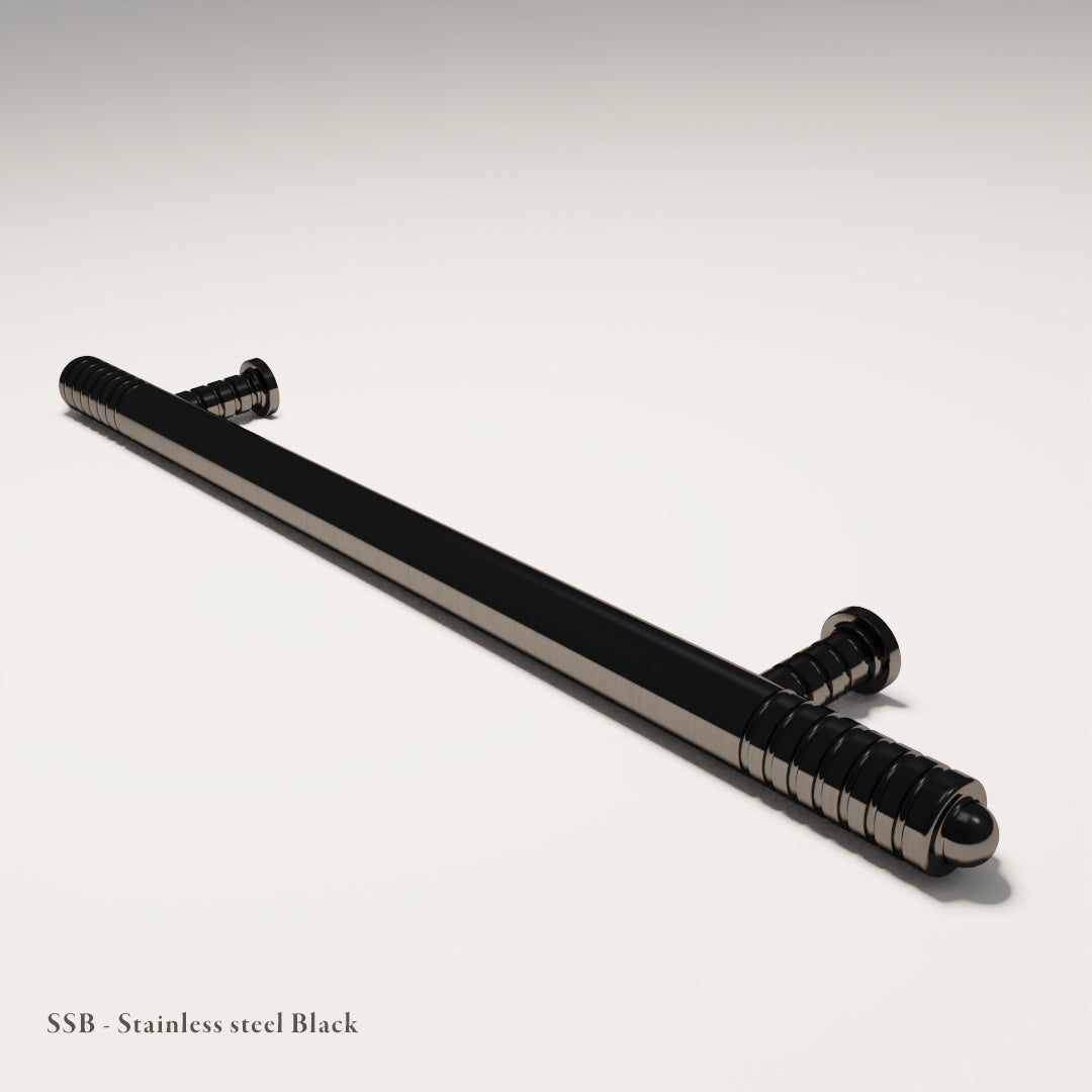 Varndell Cabinet Handle in Carbon-Coated Stainless Steel — Black — Capramont & Co