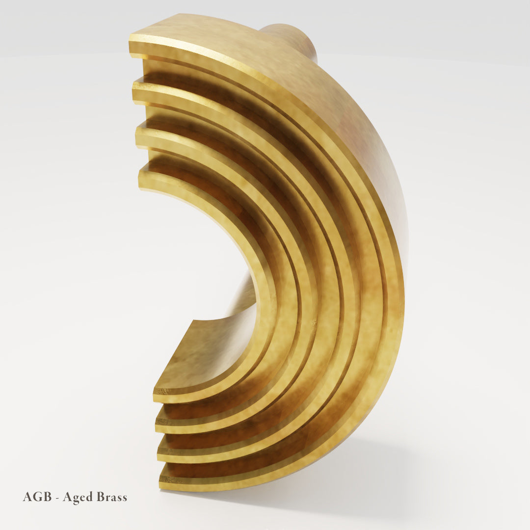 Westbourne C Pull design reference in Aged Brass (Heritage) — Capramont & Co
