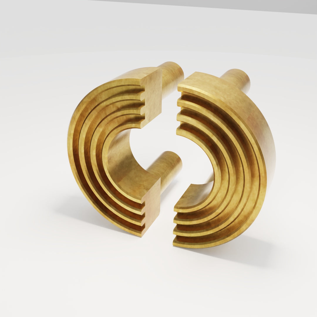 Westbourne C Pull design reference in Aged Brass (Heritage) — Capramont & Co