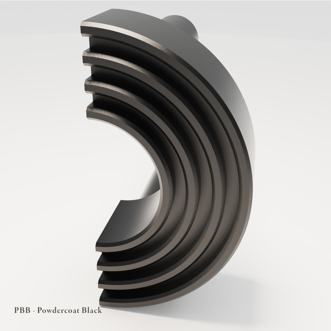 Westbourne C Pull in Powdercoated Aluminium — Black — Capramont & Co